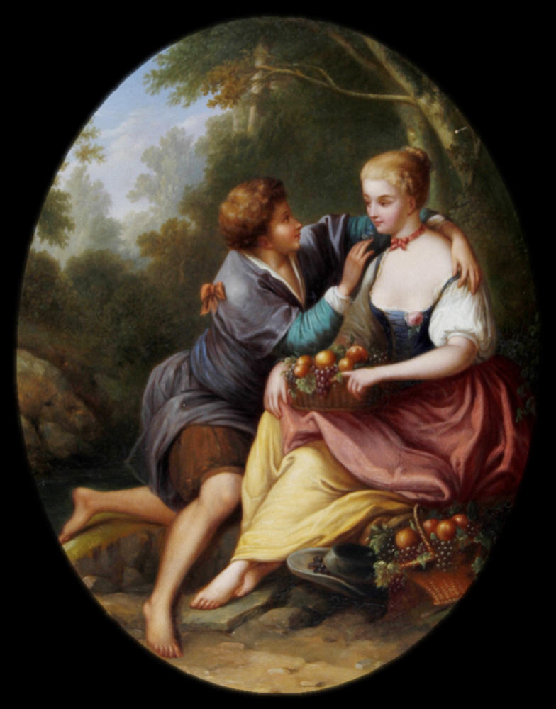 Unknown Artist - Amorous Couple, c.1840 (Manner Of Boucher)